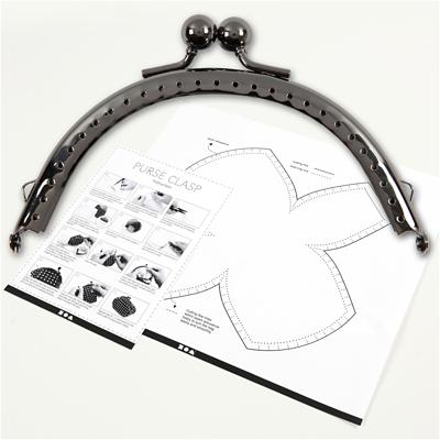 Creativ Company Portemonnee gesp kit, afm 10 cm, antiek zilver, 1 stuk