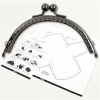 Creativ Company Portemonnee gesp kit, afm 10 cm, antiek zilver, 1 stuk
