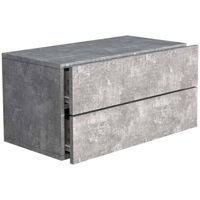 UsalL60 nachtkastje wandmontage 2 laden beton decor. - thumbnail