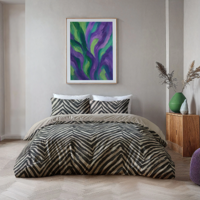 Dekbedovertrek Zanny Zebra - Tweepersoons (200x200 Cm) - Zwart Microvezel - - Byrklund - Dekbed-Discounter.nl