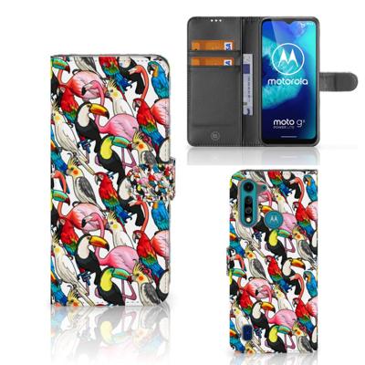 Motorola G8 Power Lite | Telefoonhoesje | Met pasjeshouder | Birds