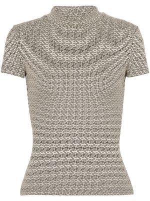 Balmain haut à motif monogrammé en jacquard - Tons neutres