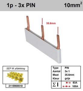 SEP Verdeelkam 1f pin 3 mod 36mm grijs P01103G00