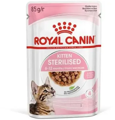 Royal Canin voor kittens Sterilised natvoer in jus 85g