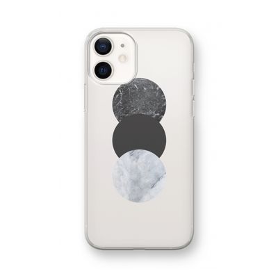 Marmeren cirkels: iPhone 12 mini Transparant Hoesje