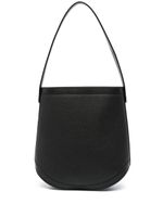 Savette sac porté épaule en cuir à logo embossé - Noir - thumbnail