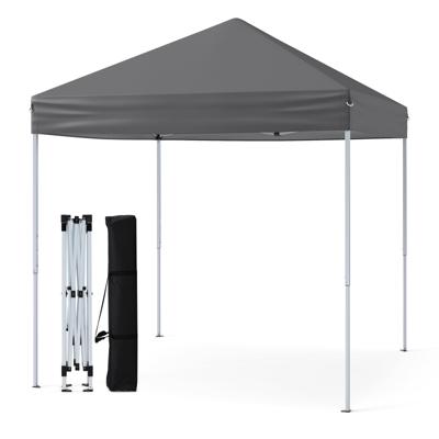 2 x 2m Pop-up Tuinhuisje Waterdicht Opvouwbaar Tuinhuisje Wintervast Tuinhuisje UV-bescherming 50+ Grijs