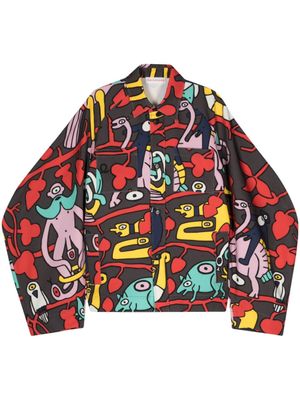 Walter Van Beirendonck chemise à imprimé graphique - Marron