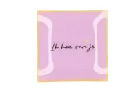 PLATE SQUARE IK HOU VAN JE 18X18X2CM