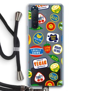 Fruitsticker: Sony Xperia 5 II Transparant Hoesje met koord