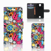 Acer Liquid Z330 Wallet Case met Pasjes Punk Rock - thumbnail
