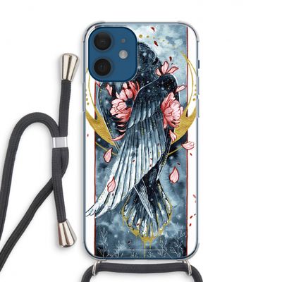 Golden Raven: iPhone 12 Transparant Hoesje met koord