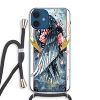 Golden Raven: iPhone 12 Transparant Hoesje met koord