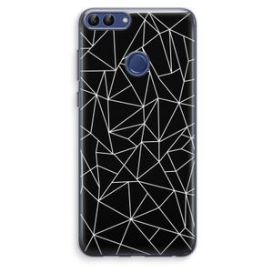 Geometrische lijnen wit: Huawei P Smart (2018) Transparant Hoesje