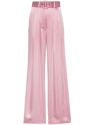 ZIMMERMANN pantalon ample à taille ceinturée - Rose