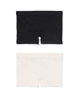 HEMA Kinderboxers Naadloos Rib - 2 Stuks Zwart/wit (zwart/wit)