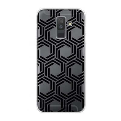 Geometrisch patroon: Samsung Galaxy A6 Plus (2018) Transparant Hoesje