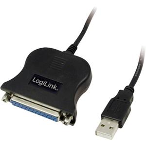 LogiLink USB 1.1 Aansluitkabel [1x USB 1.1 stekker A - 1x D-sub bus 25-polig] UA0054 1.50 m