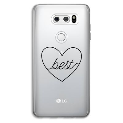 Best heart black: LG V30 Transparant Hoesje