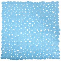 MSV Douche/bad anti-slip mat - badkamer - pvc - lichtblauw - 53 x 53 cm - Badmatjes - thumbnail