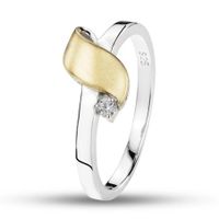 GALA DESIGN J0111-1 Ring Veil zilver-zirconia goud-en zilverkleurig-wit