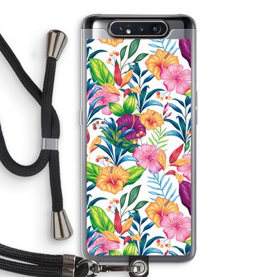 Tropisch 2: Samsung Galaxy A80 Transparant Hoesje met koord