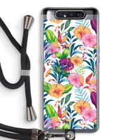 Tropisch 2: Samsung Galaxy A80 Transparant Hoesje met koord Tropisch 2: Samsung Galaxy A80 Transparant Hoesje met koord