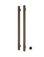 Hotbath &MORE set van 2 rails RASV135 SQUARE135 cm met separate schakelaar en inbouw element Tuscan Bronze (RASV135-2TB)