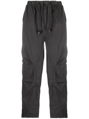 Stüssy pantalon en coton mélangé à coupe ample - Noir