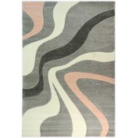 Golfjes Desing vloerkleed Grijs/Roze - 80 x 150 cm Golfjes Desing vloerkleed Grijs/Roze - 80 x 150 cm