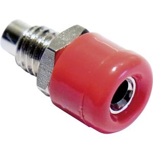 Schnepp Miniatuur-laboratoriumconnector Bus, inbouw verticaal Stift-Ø: 2.6 mm Rood 1 stuk(s)