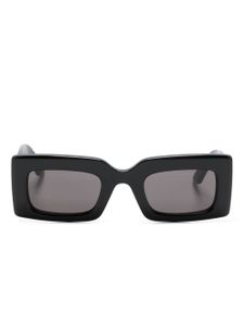 Alexander McQueen Eyewear lunettes de soleil rectangulaires à logo imprimé - Noir