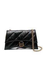 Balenciaga sac porté épaule Crush XS à bride en chaîne - Noir