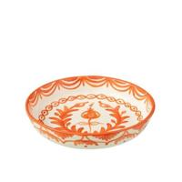 J-Line Bowl Granada Low Ceramic White|Orange Large - thumbnail