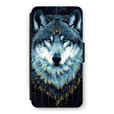 Darkness Wolf: iPhone 12 Pro Max Flip Hoesje