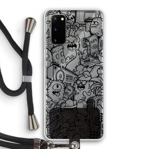 Vexx Black City : Samsung Galaxy S20 Transparant Hoesje met koord