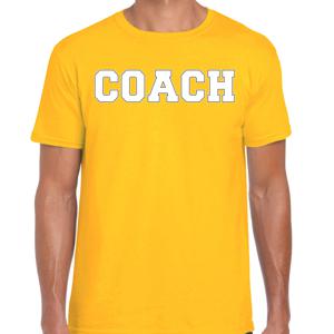 Cadeau t-shirt voor heren - coach - geel - bedankje - verjaardag