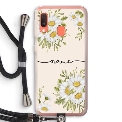 Daisies: Samsung Galaxy A20e Transparant Hoesje met koord