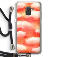 Lichte Wolken: Samsung Galaxy A8 (2018) Transparant Hoesje met koord