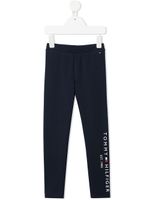 Tommy Hilfiger Junior legging à logo imprimé - Bleu