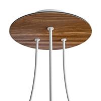 Ronde plafondkap bruin houtlook minimalistisch 20 cm 3 uit