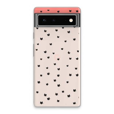 Kleine kattenkopjes: Google Pixel 6 Transparant Hoesje
