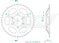 ESJOT Chain wheel 415 43z steel black