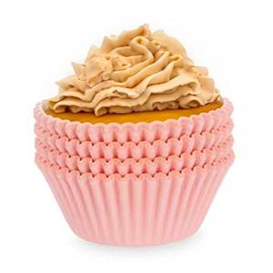 Muffin en cupcakes vormpjes - papier - roze - set 300x stuks - Dia 10 cm