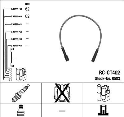 Bougiekabelset RCCT402