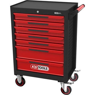 KS Tools 897.0007 Werkplaatswagen Plaatstaal Kleur (specifiek): Zwart-rood