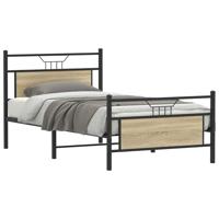 Bedframe zonder matras hout sonoma eikenkleurig 100x200 cm