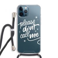 Don't call: iPhone 12 Pro Transparant Hoesje met koord