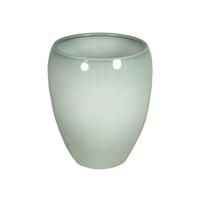 Floran hoge plantenpot - groen - glanzend - keramiek - 16 x 19 cm - bloempotten