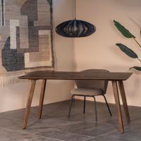 Eettafel Oslo Mangohout Donkerbruin 160cm - Giga Meubel